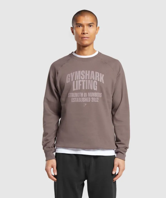 Gymshark Gymshark Lifting Crew - Walnut Mauve sold by Gymshark