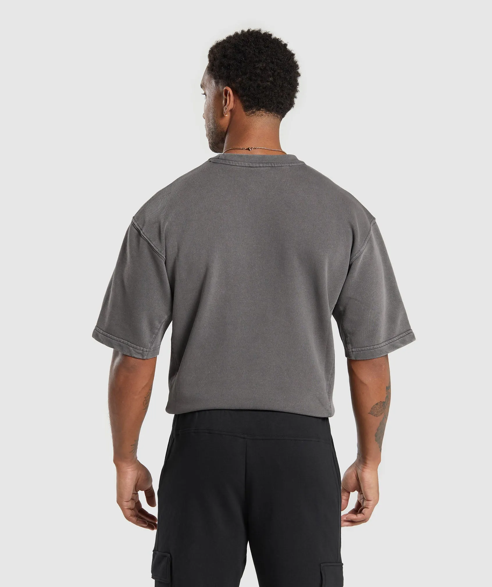 Gymshark Power Washed Short Sleeve Crew - Onyx Grey sold by Gymshark product image thumbnail 2