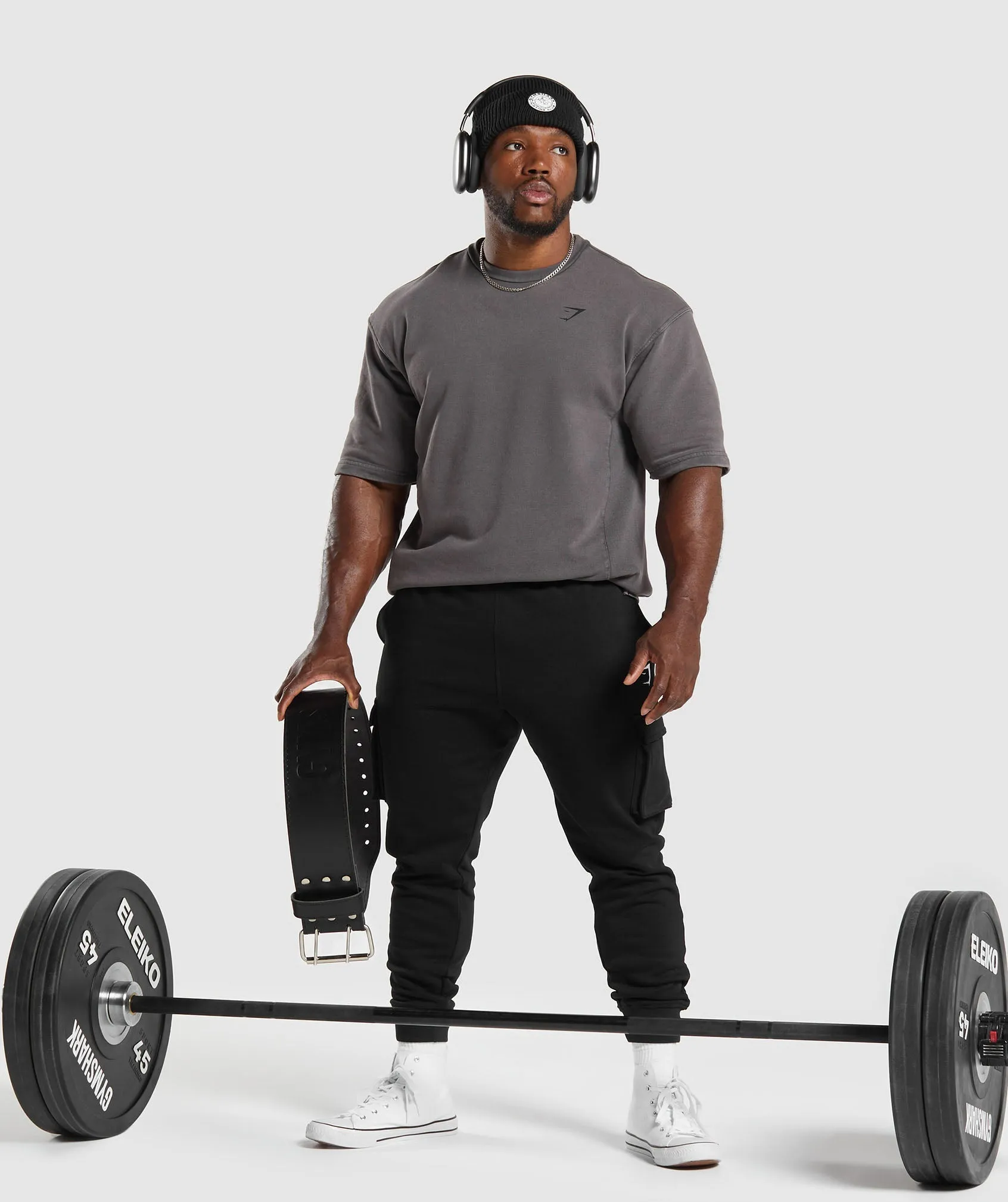 Gymshark Power Washed Short Sleeve Crew - Onyx Grey sold by Gymshark product image thumbnail 4
