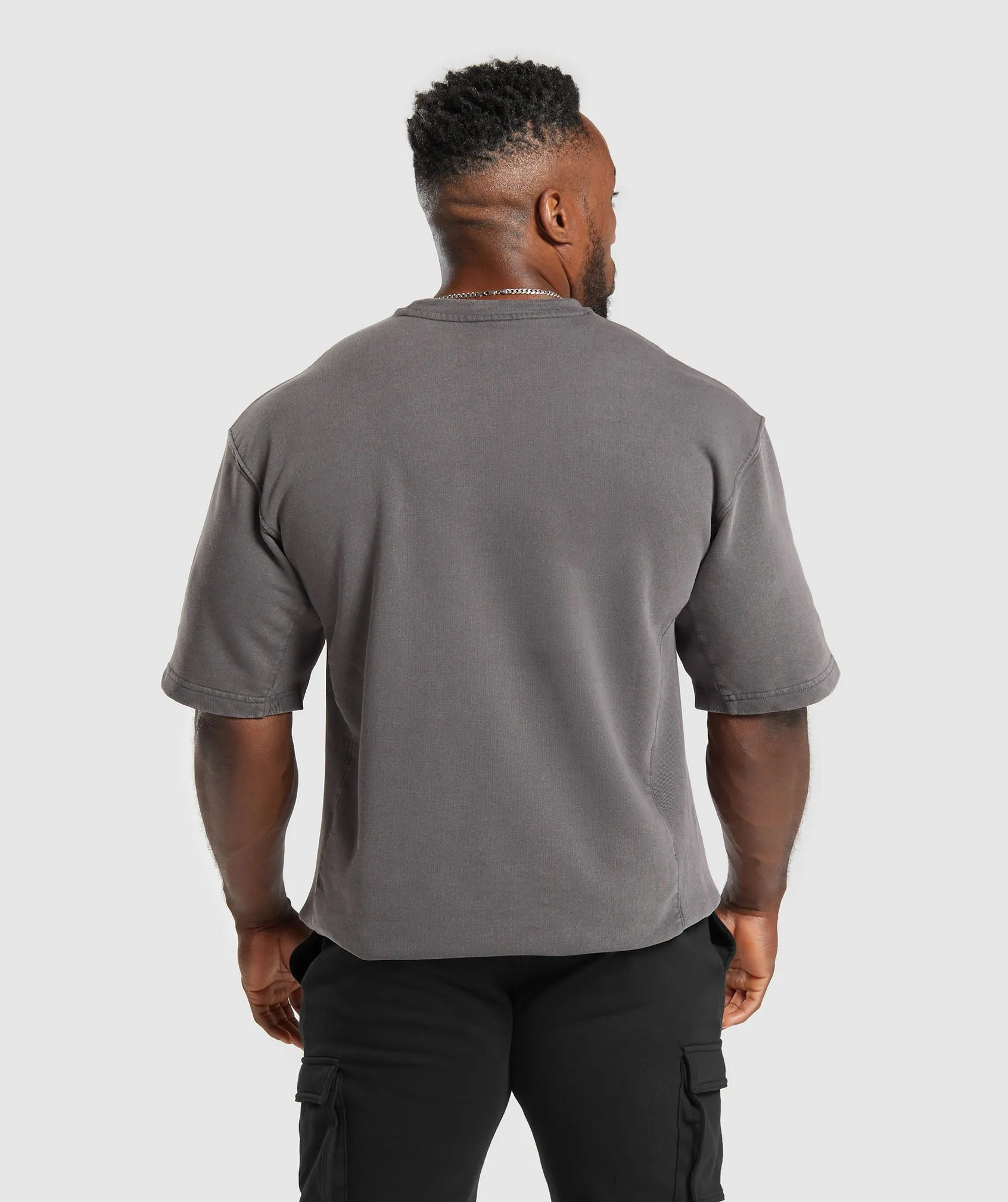 Gymshark Power Washed Short Sleeve Crew - Onyx Grey sold by Gymshark product image thumbnail 3