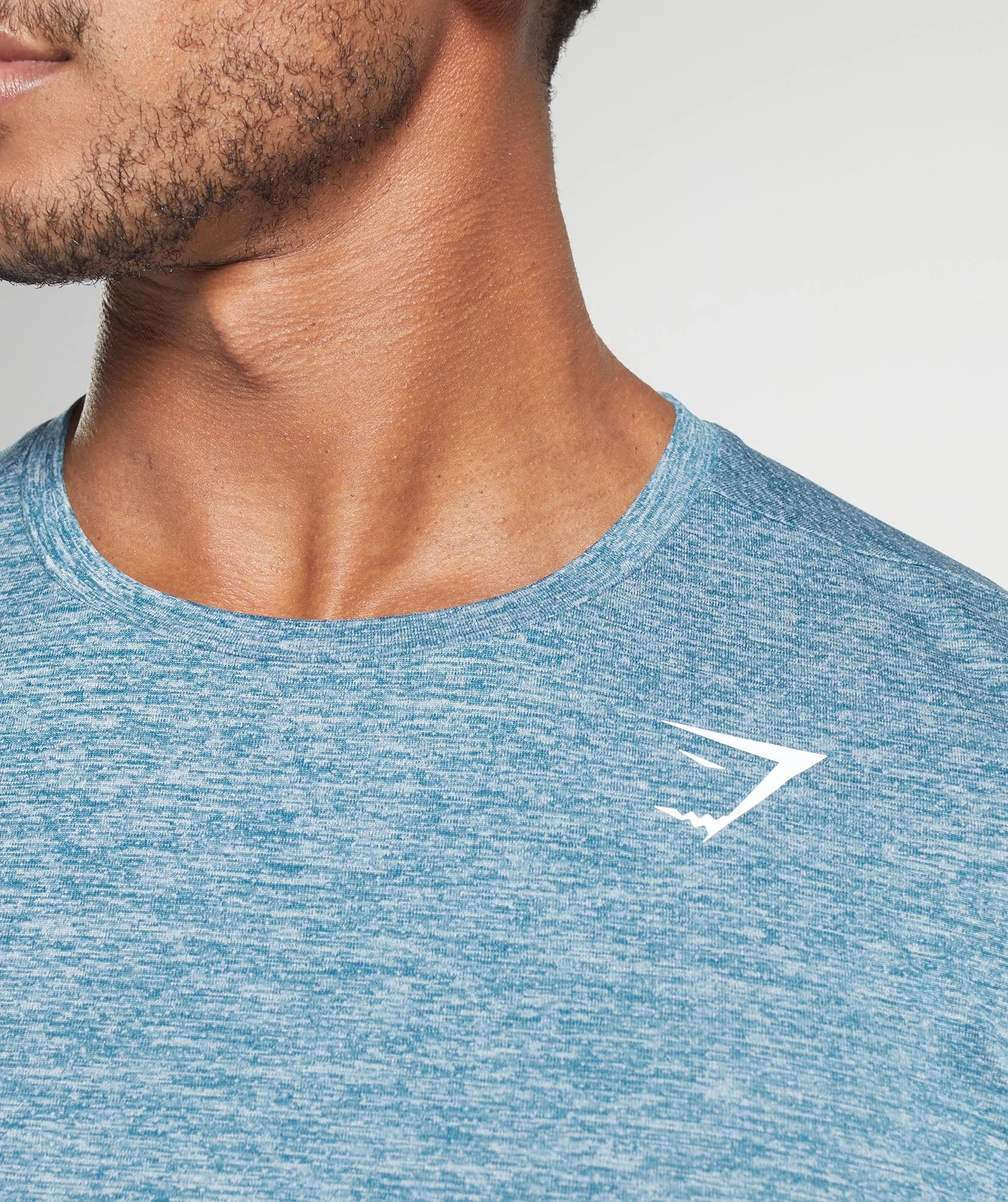 Gymshark Arrival Marl T-Shirt - Utility Blue/Fresh Blue Marl sold by Gymshark product image thumbnail 5