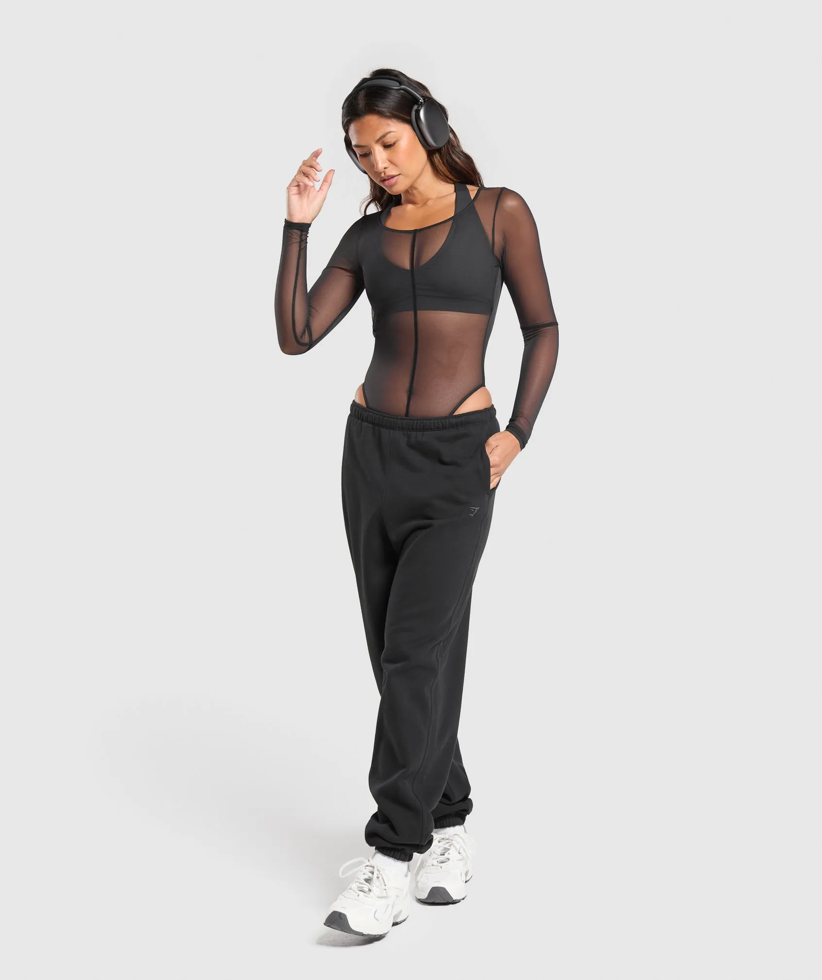 Gymshark Elevate Mesh Bodysuit - Black sold by Gymshark product image thumbnail 4