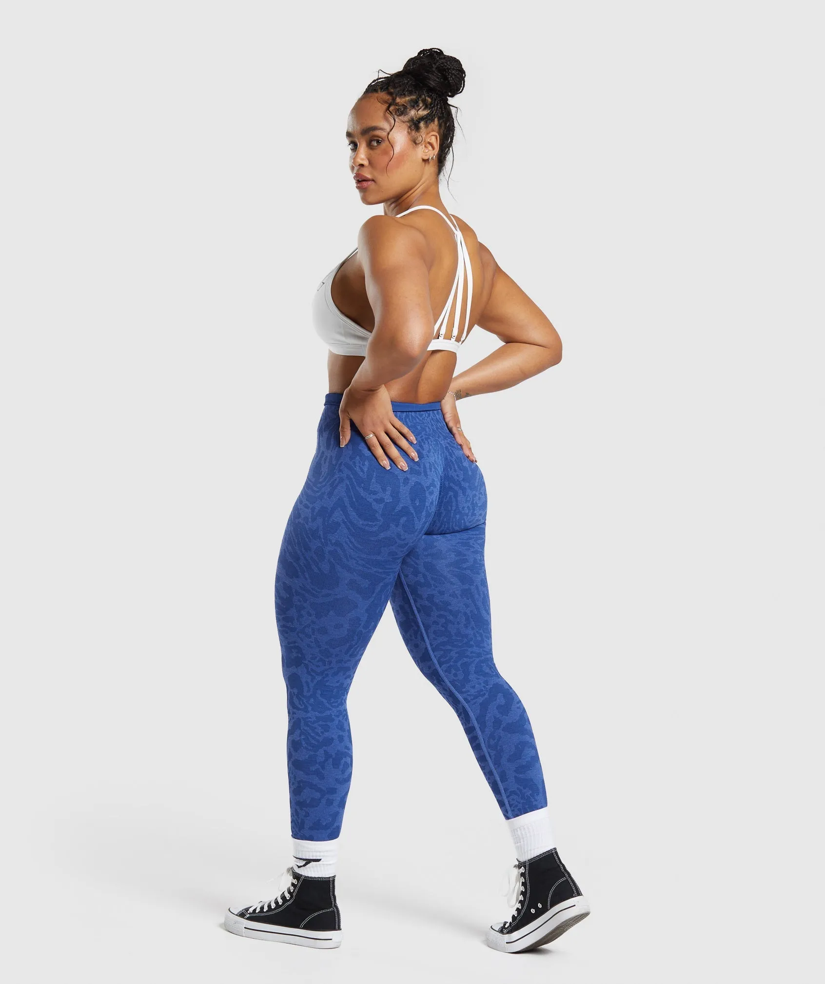 Gymshark Adapt Safari Seamless Leggings - Wave Blue/Iris Blue sold by Gymshark product image thumbnail 5