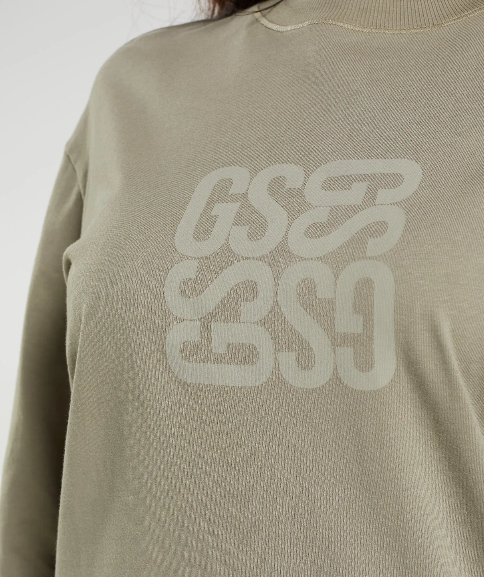 Gymshark Cotton Oversized Long Sleeve Top - Earthy Brown sold by Gymshark product image thumbnail 5