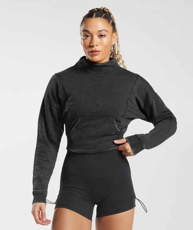 Gymshark Legacy Washed Sweatshirt - Black made by Gymshark
