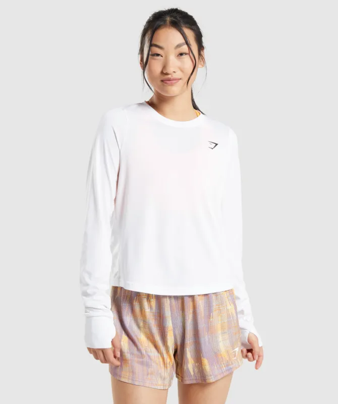 Gymshark Sport Loose Long Sleeve T-Shirt - White sold by Gymshark