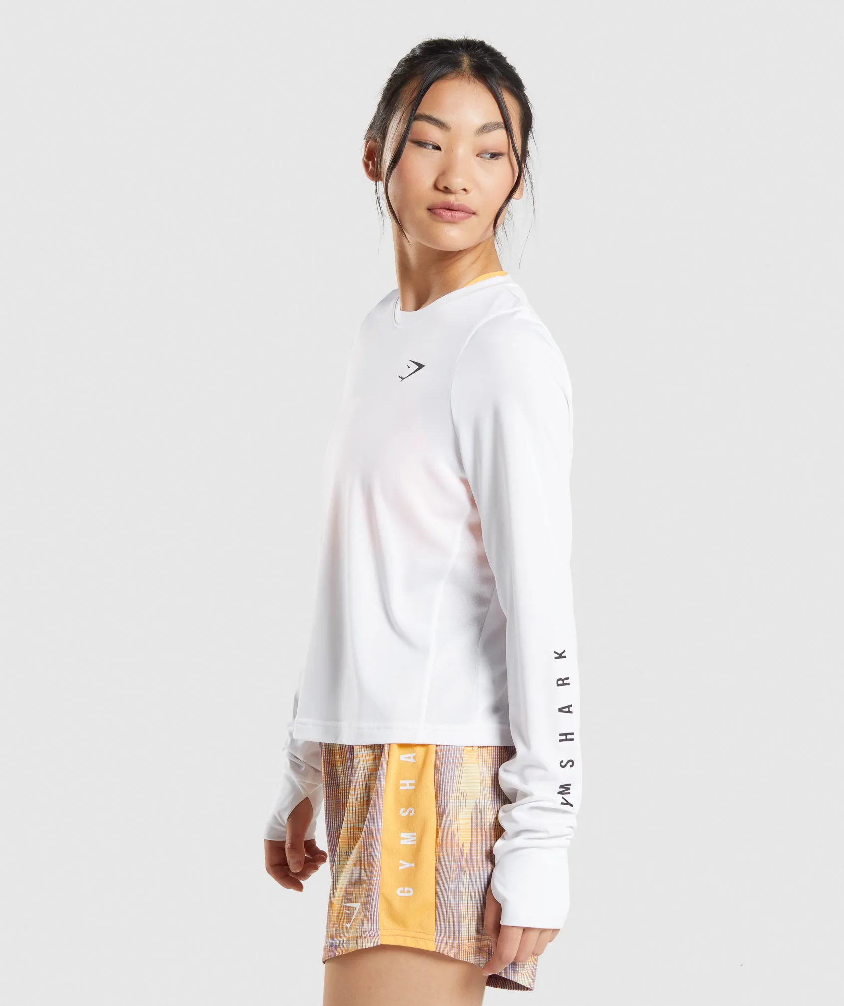 Gymshark Sport Loose Long Sleeve T-Shirt - White sold by Gymshark product image thumbnail 3