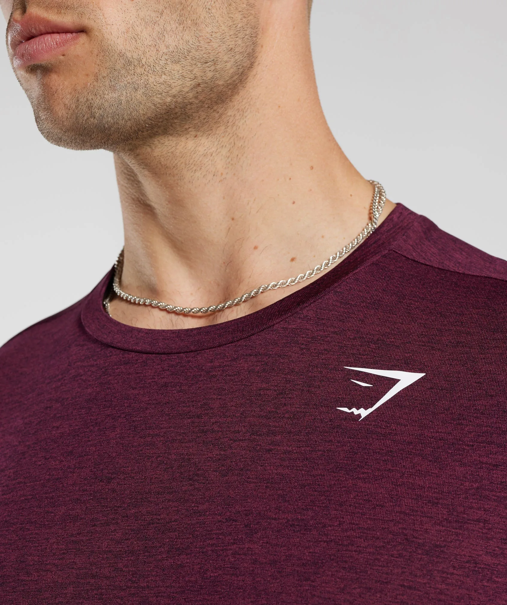 Gymshark Arrival Marl Long Sleeve T-Shirt - Plum Pink/Plum Brown Marl sold by Gymshark product image thumbnail 4