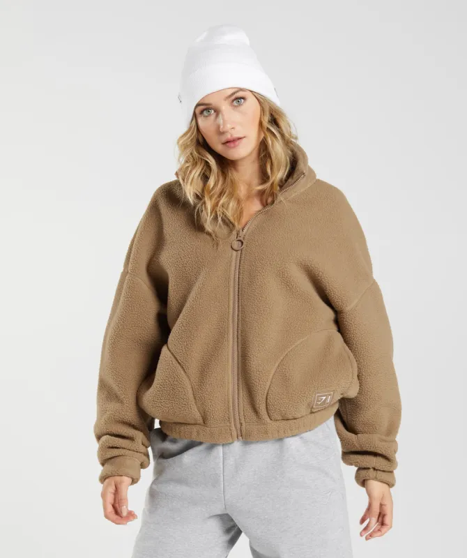 Gymshark Sherpa Jacket - Light Brown sold by Gymshark