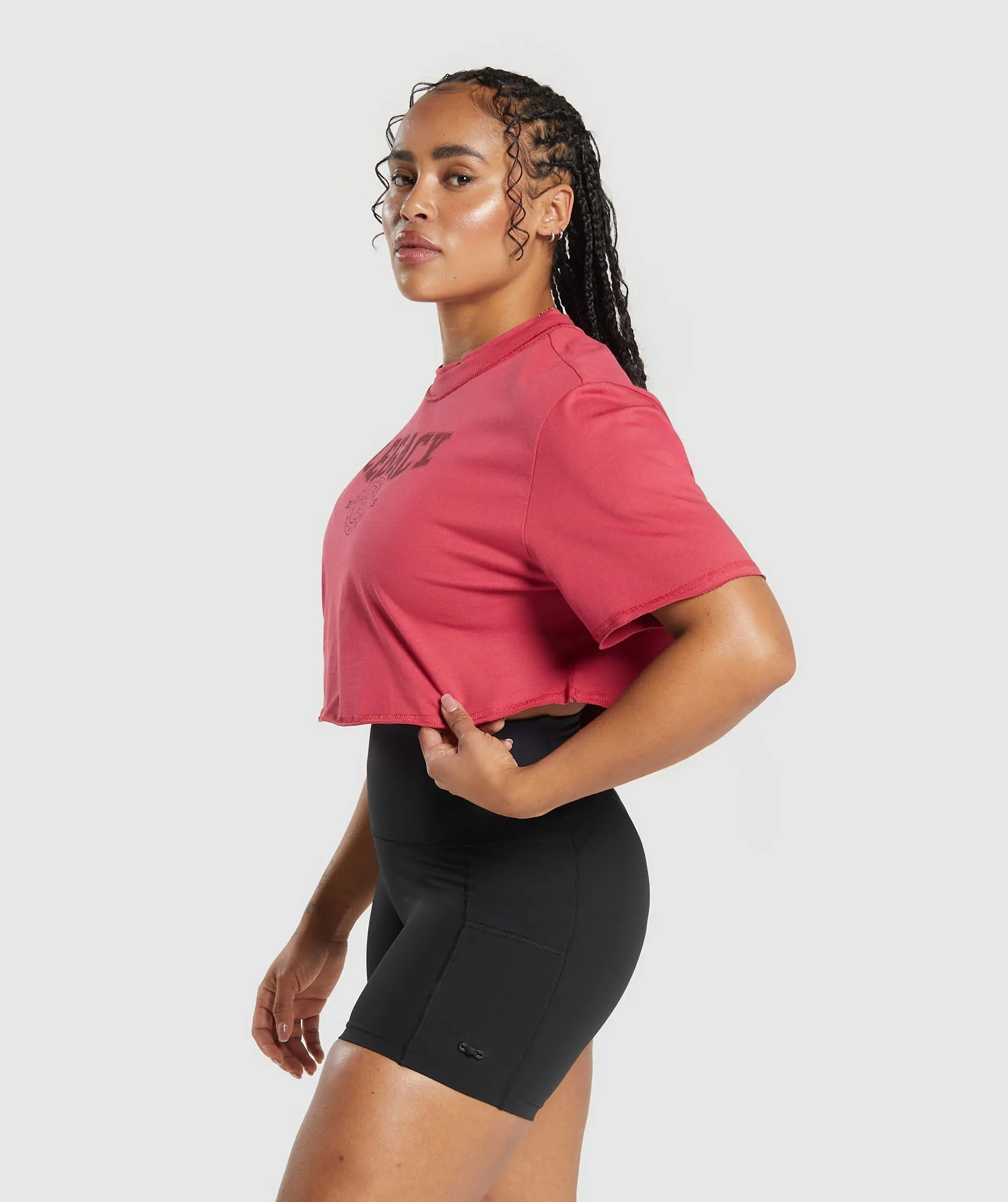 Gymshark Legacy Graphic Crop Top - Vintage Pink sold by Gymshark product image thumbnail 3