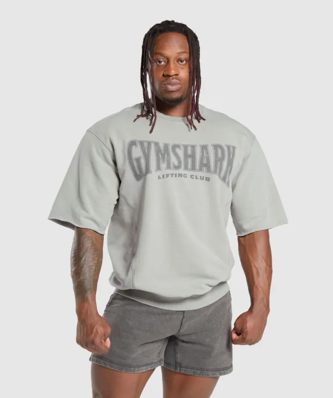 Gymshark Heritage Washed Short Sleeve Crew - Smokey Grey sold by Gymshark