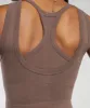 Gymshark Ribbed Cotton Seamless Body Fit Tank - Soft Brown sold by Gymshark