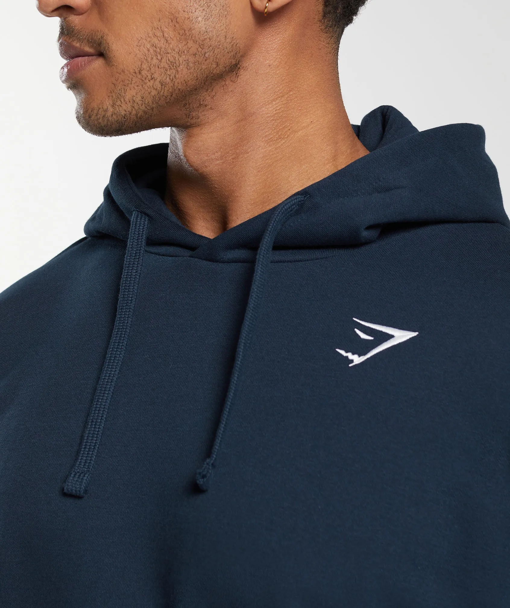 Gymshark Crest Oversized Hoodie - Navy sold by Gymshark product image thumbnail 5