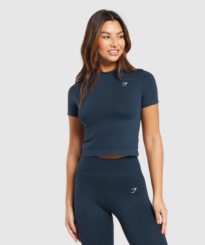 Gymshark Everyday Seamless Tight Fit Tee - Navy sold by Gymshark