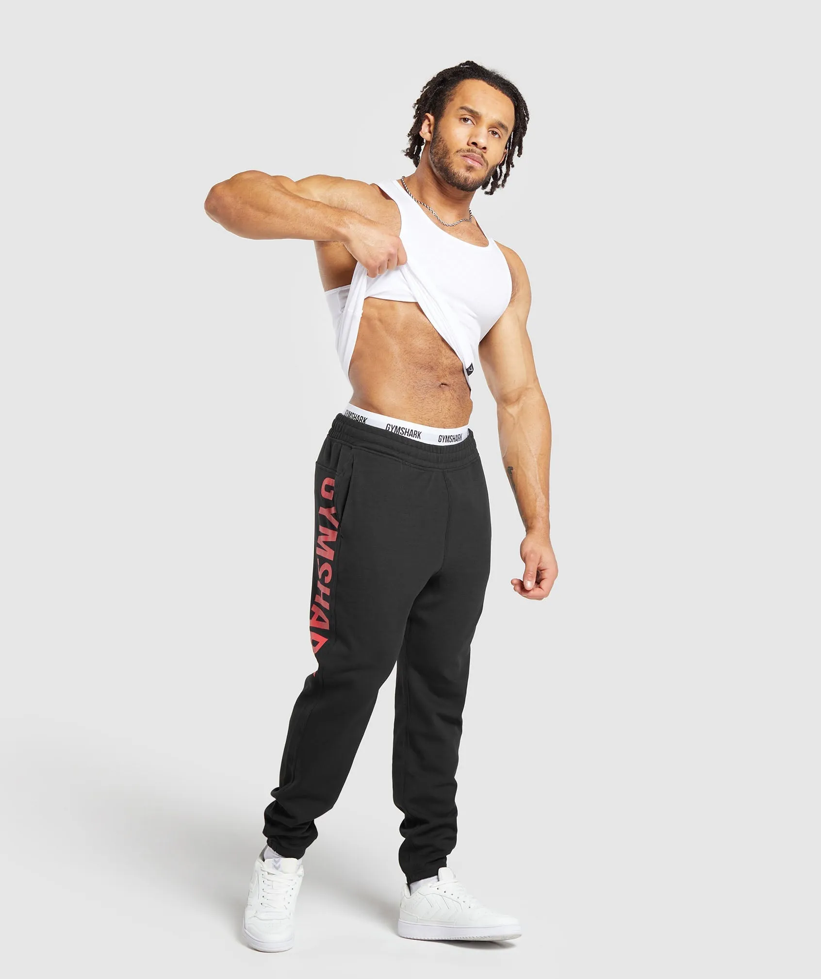 Gymshark Impact Joggers - Black/Vivid Red sold by Gymshark product image thumbnail 4