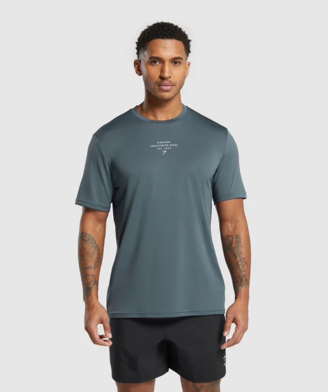 Gymshark Conditioning Goods T-Shirt - Titanium Blue sold by Gymshark