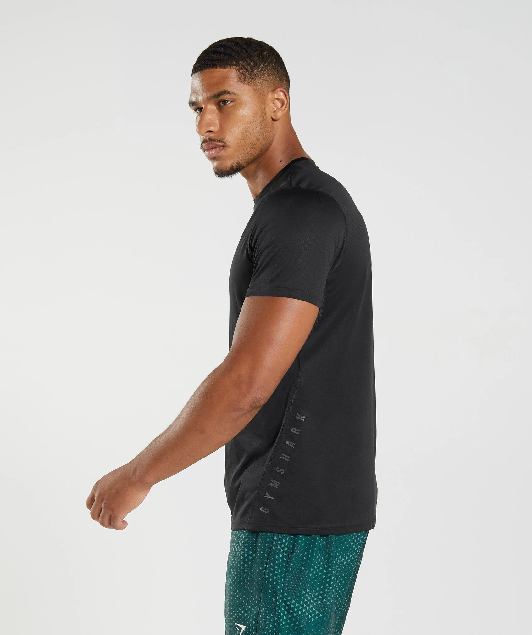 Gymshark Sport T-Shirt - Black/Black Marl sold by Gymshark product image thumbnail 3