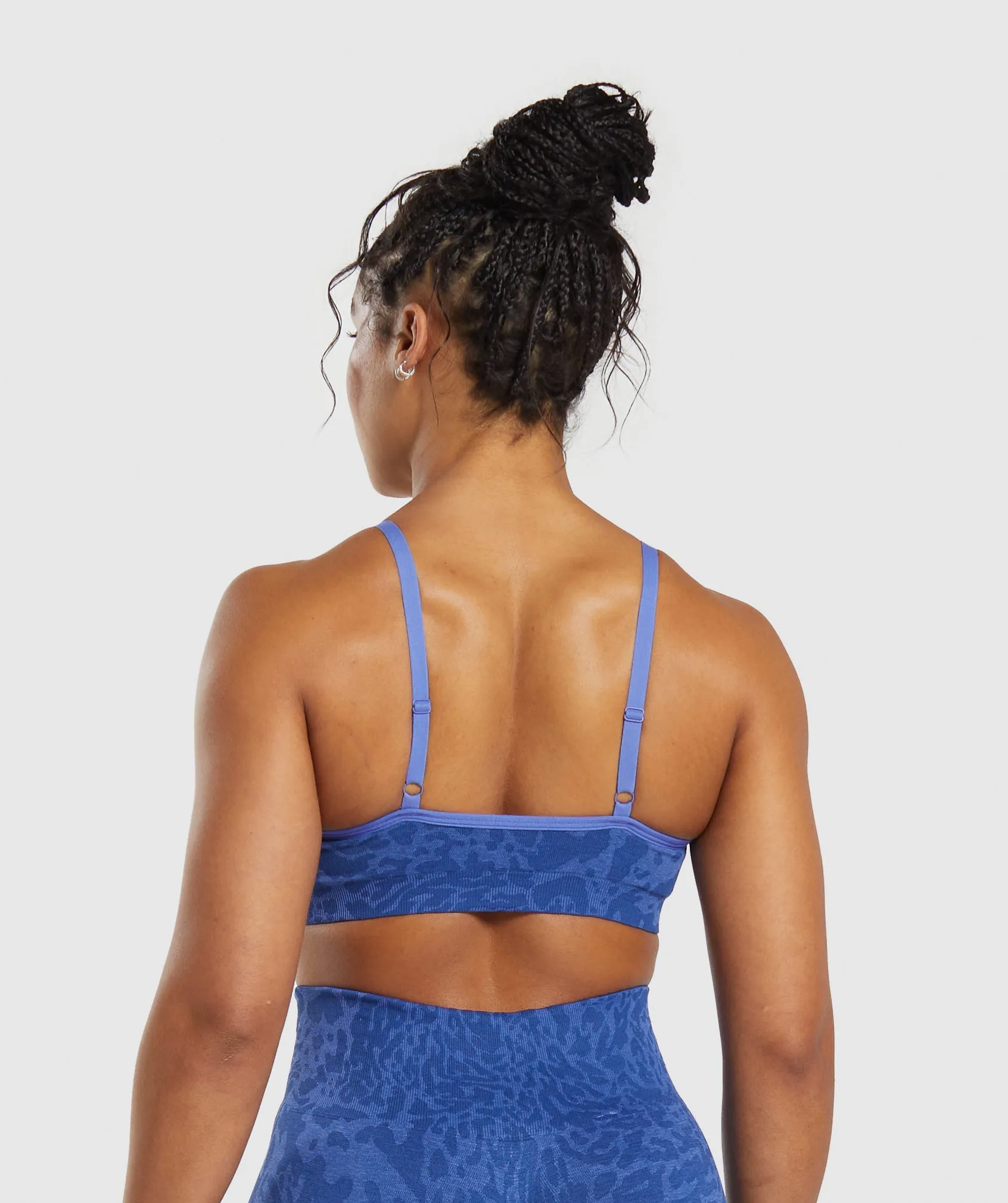 Gymshark Adapt Safari Seamless Sports Bra - Wave Blue/Iris Blue sold by Gymshark product image thumbnail 2