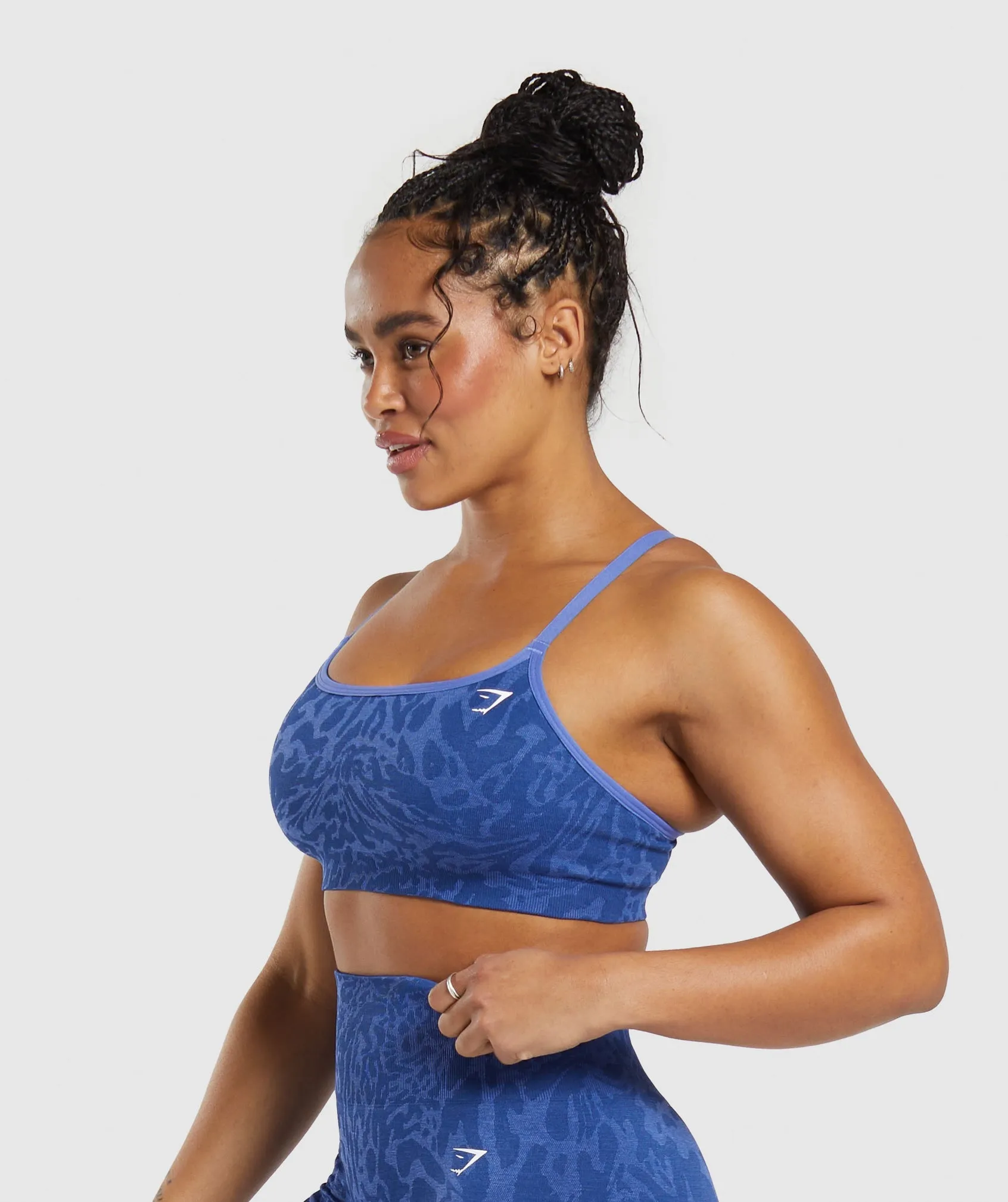 Gymshark Adapt Safari Seamless Sports Bra - Wave Blue/Iris Blue sold by Gymshark product image thumbnail 3