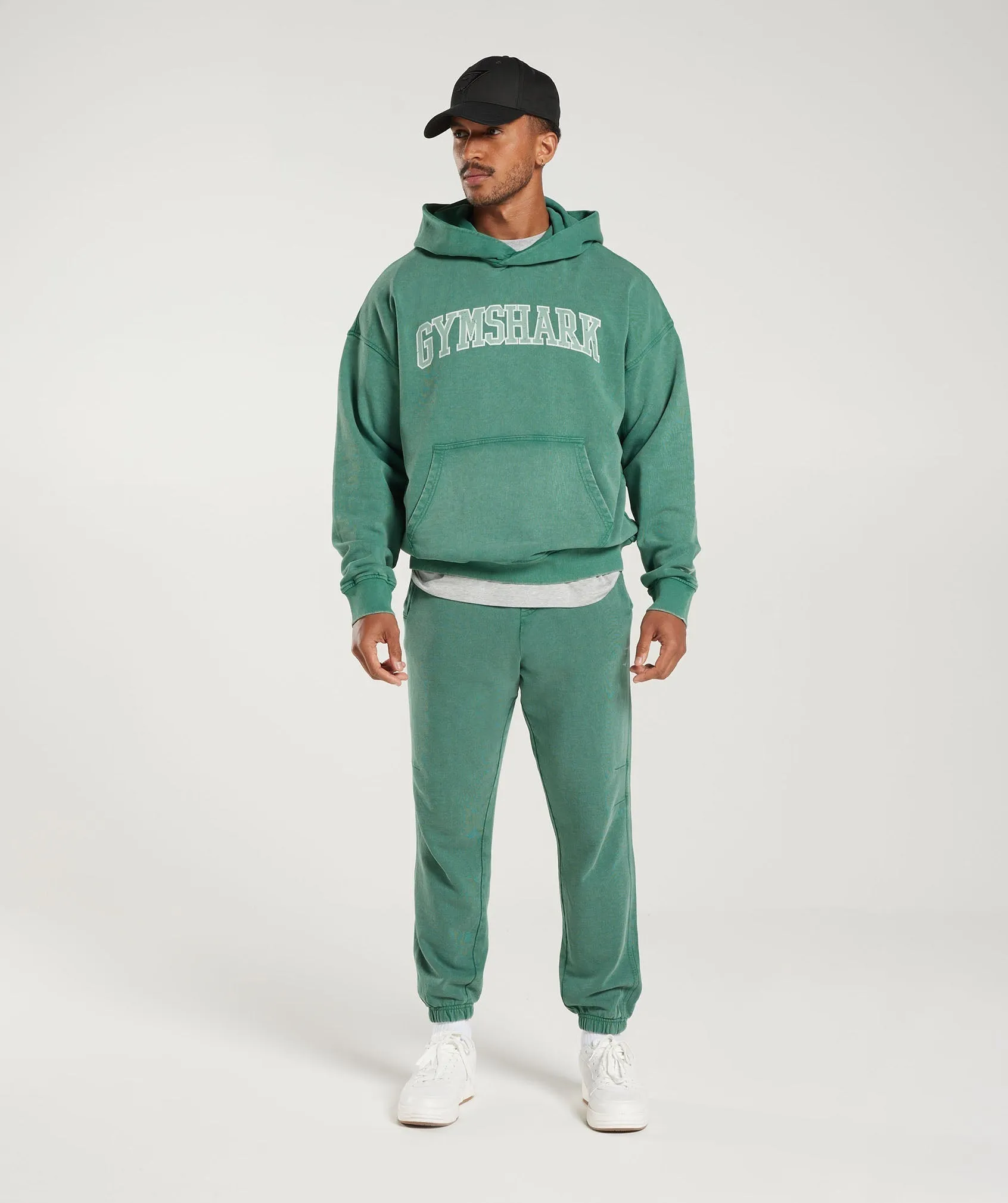 Gymshark Collegiate Joggers - Ink Teal/Acid Wash sold by Gymshark product image thumbnail 4