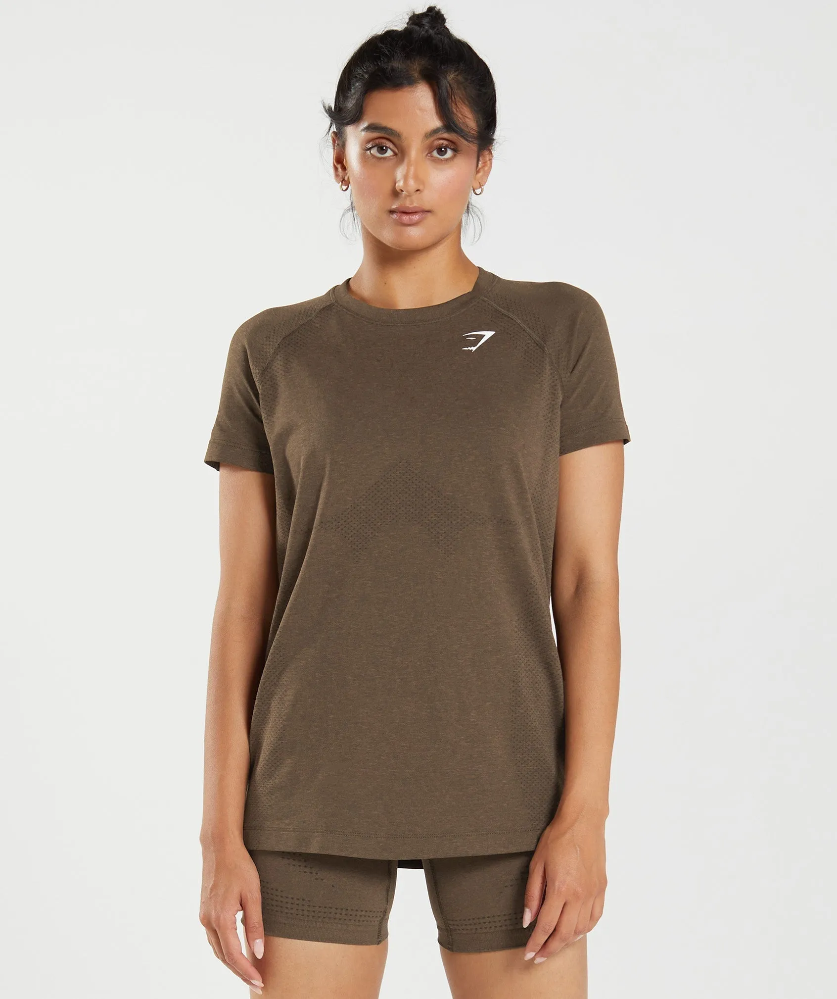 Gymshark Vital Light T-Shirt - Espresso Marl sold by Gymshark product image thumbnail 2