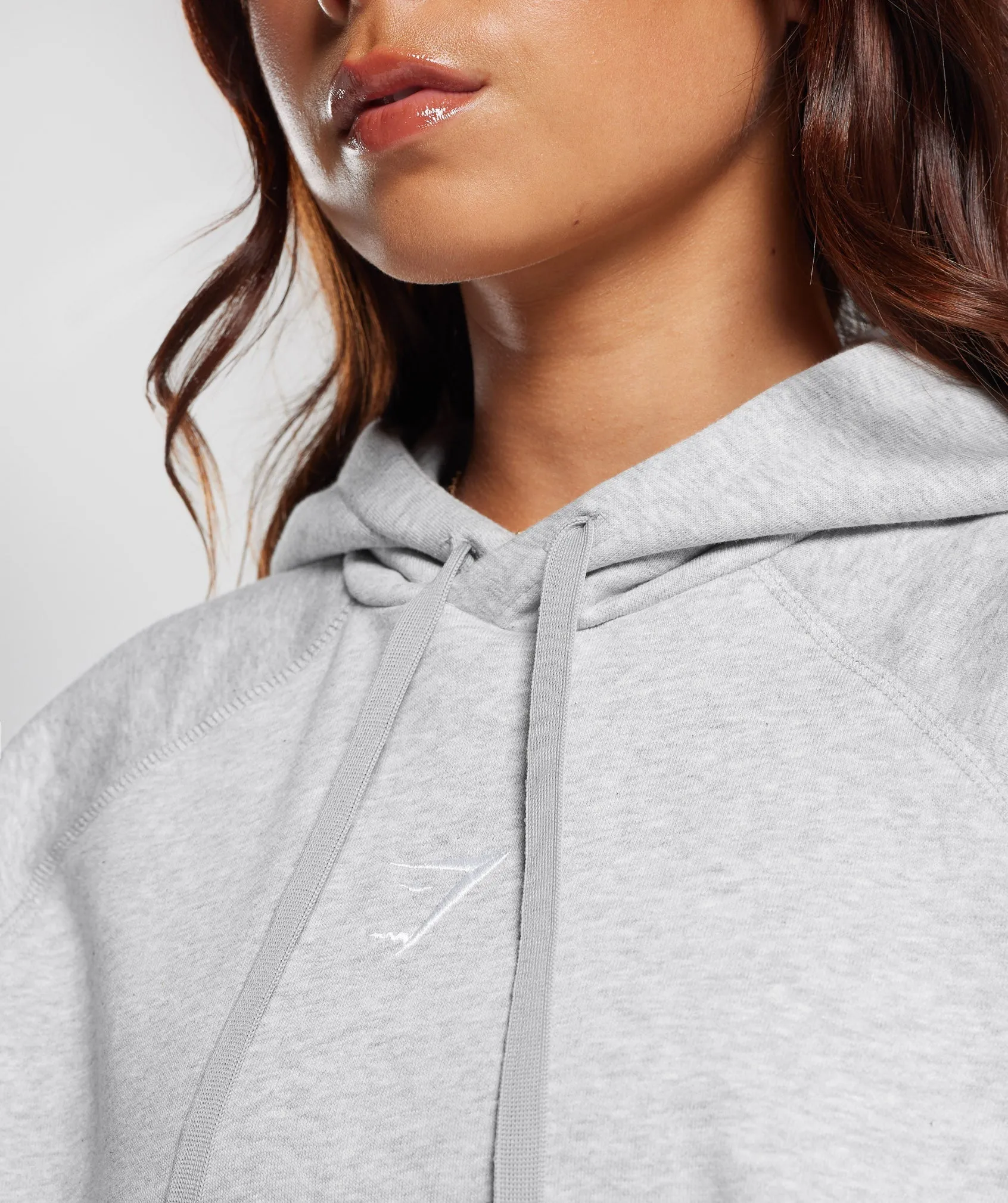 Gymshark Training Oversized Fleece Hoodie - Light Grey Core Marl sold by Gymshark product image thumbnail 5