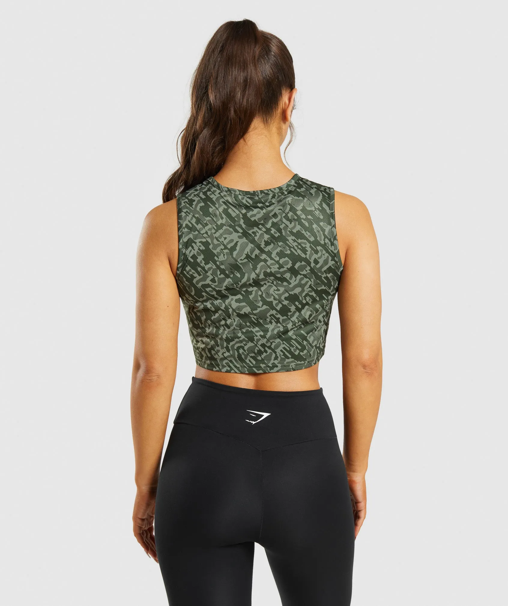 Gymshark Training Crop Tank - Green Print sold by Gymshark product image thumbnail 2