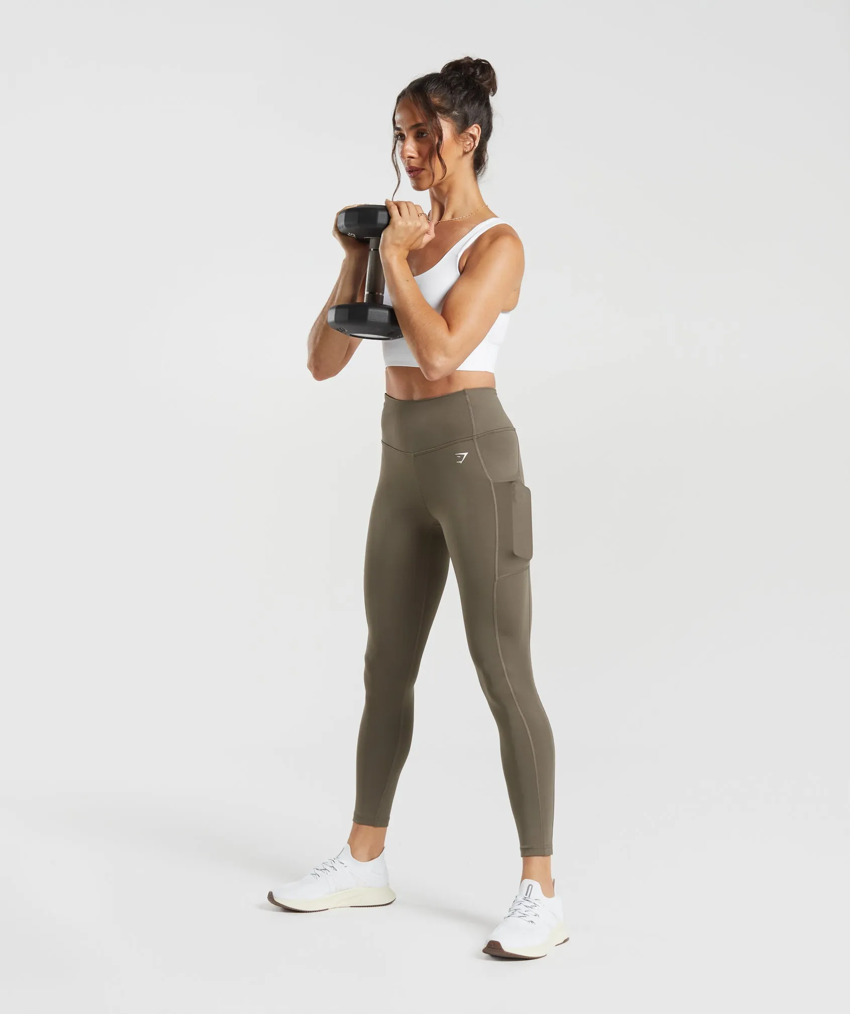 Gymshark Pocket Leggings - Camo Brown sold by Gymshark product image thumbnail 3