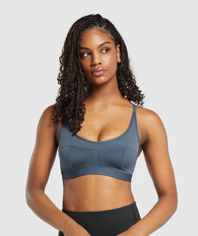 Gymshark Mesh Sports Bra - Titanium Blue sold by Gymshark