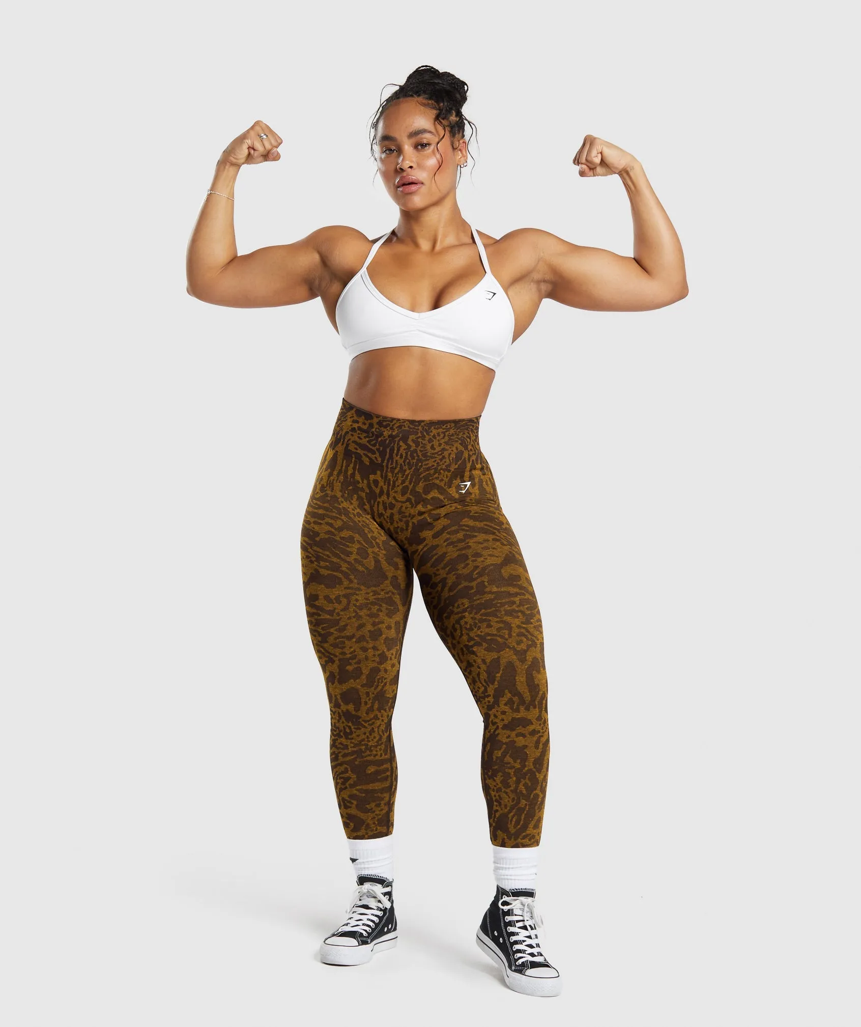Gymshark Adapt Safari Seamless Leggings - Archive Brown/Burnt Yellow sold by Gymshark product image thumbnail 4