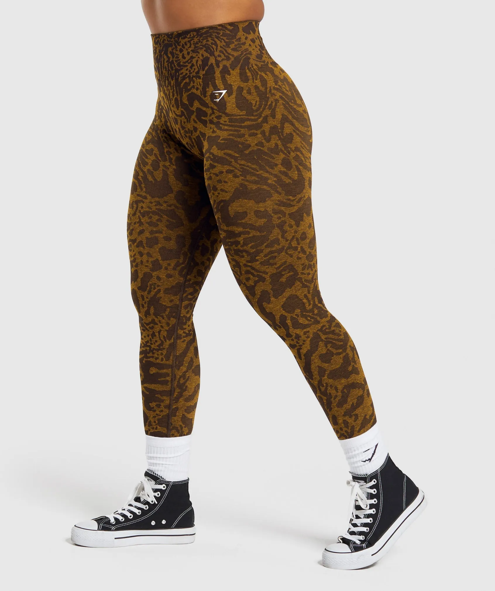 Gymshark Adapt Safari Seamless Leggings - Archive Brown/Burnt Yellow sold by Gymshark product image thumbnail 2