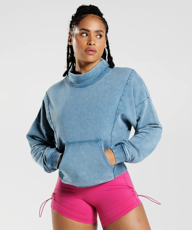 Gymshark Legacy Washed Sweatshirt - Lakeside Blue sold by Gymshark