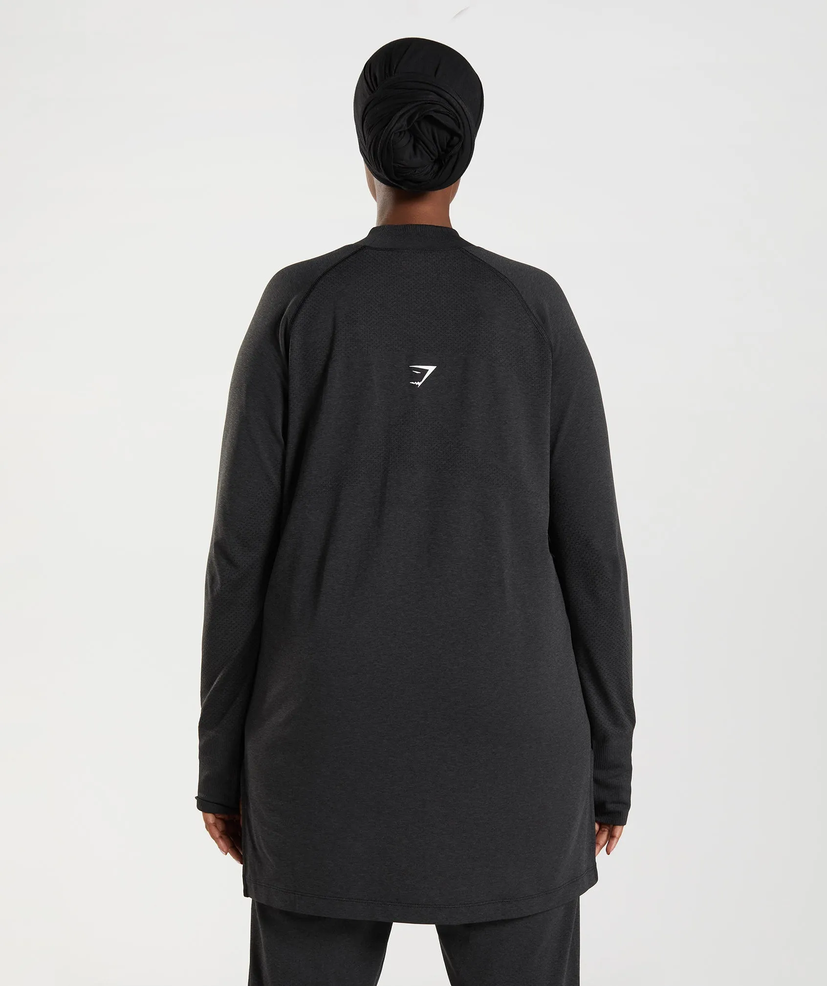 Gymshark Vital Long Line Top - Black Marl sold by Gymshark product image thumbnail 2