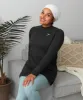 Gymshark Vital Long Line Top - Black Marl sold by Gymshark