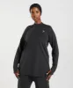 Gymshark Vital Long Line Top - Black Marl sold by Gymshark