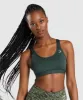 Gymshark Scoop Neck Sports Bra - Obsidian Green sold by Gymshark