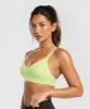 Gymshark Strappy Back Light Support Sports Bra - Pastel Sage Green sold by Gymshark