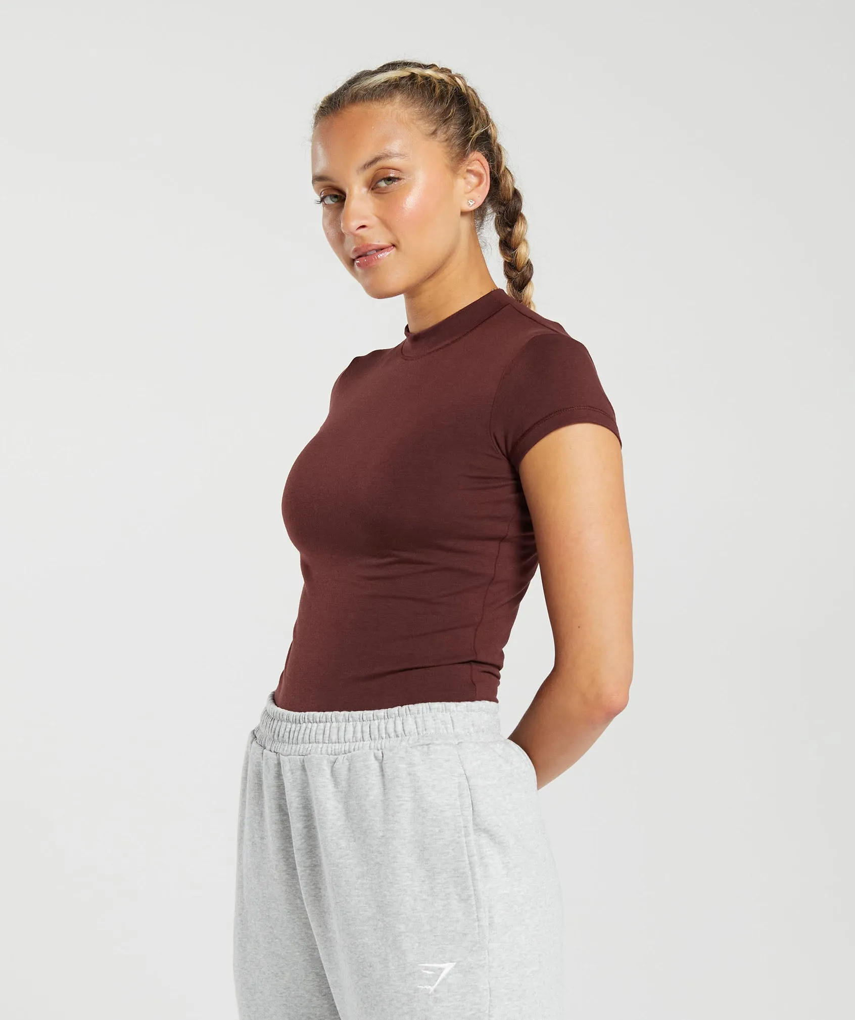 Gymshark Jersey Body Fit T-Shirt - Rich Maroon sold by Gymshark product image thumbnail 3