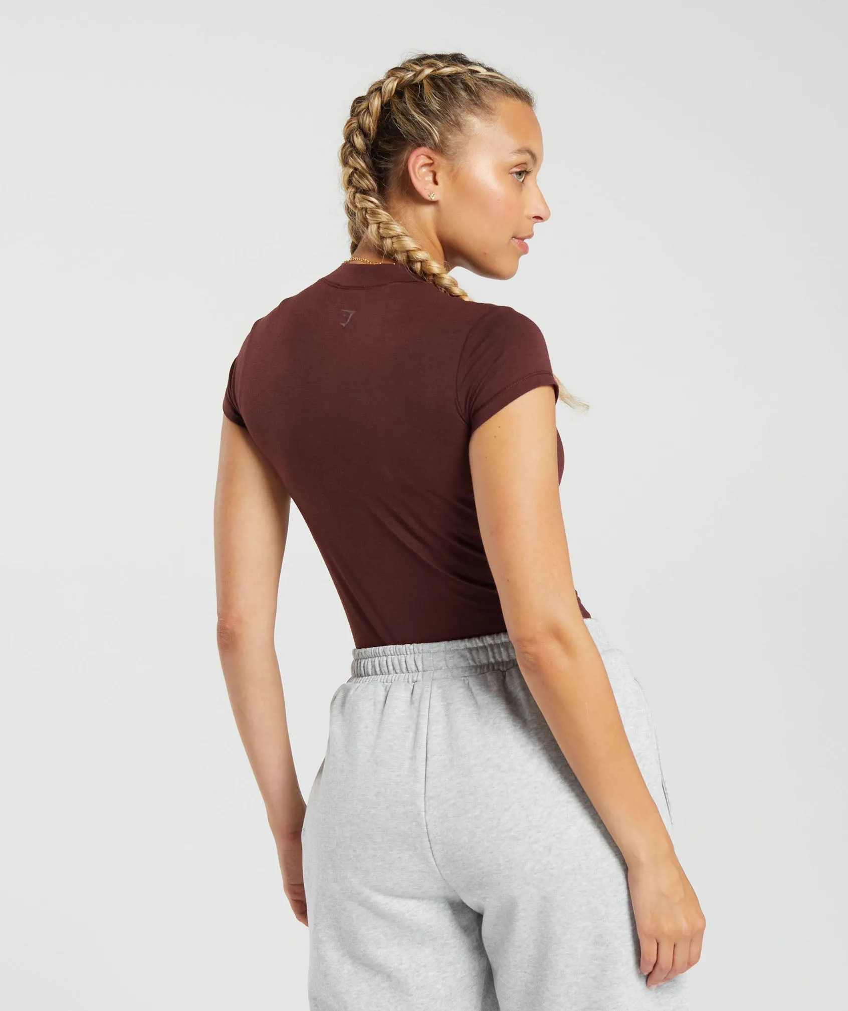 Gymshark Jersey Body Fit T-Shirt - Rich Maroon sold by Gymshark product image thumbnail 2