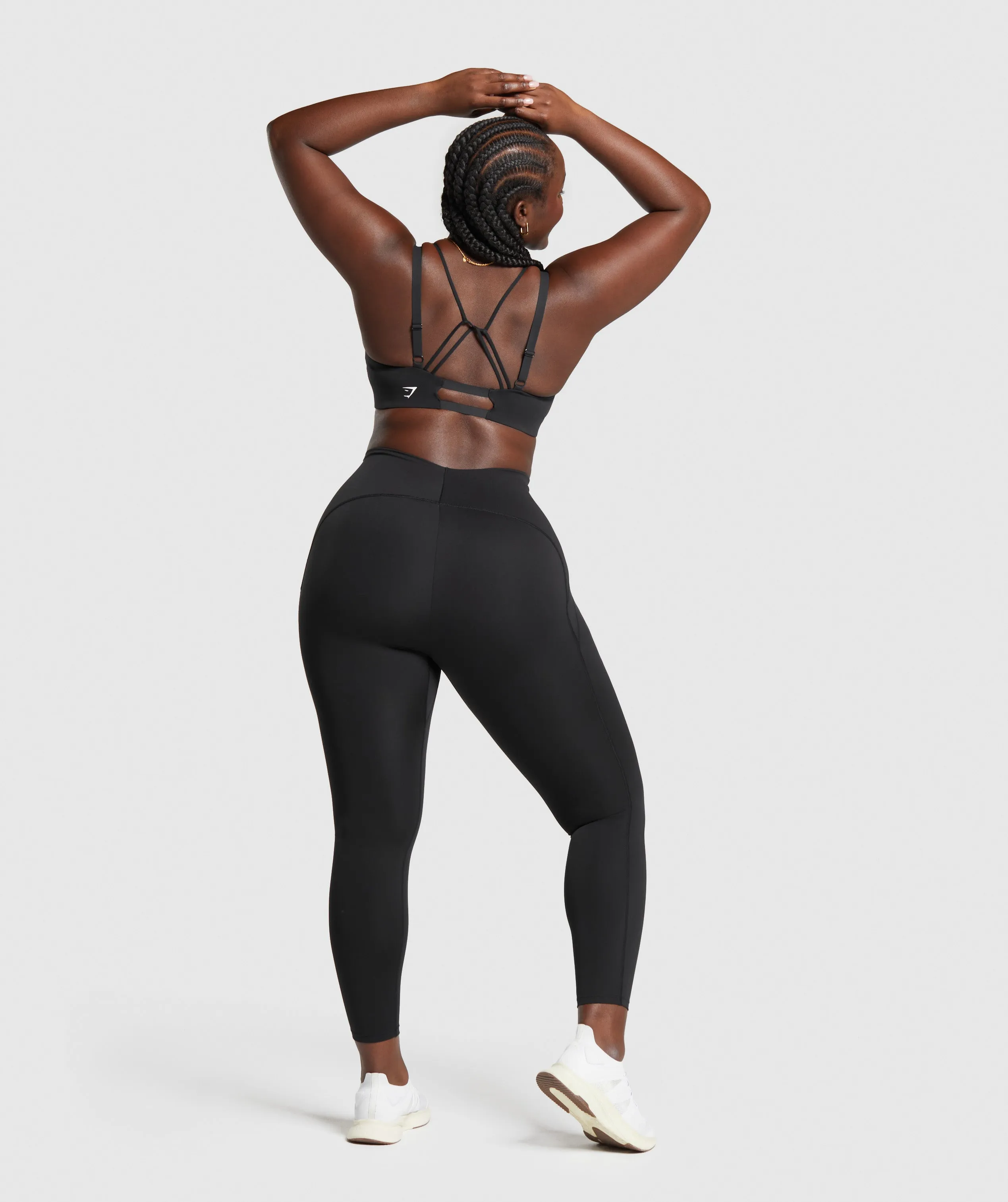 Gymshark Strappy Back Light Support Sports Bra - Black sold by Gymshark product image thumbnail 5