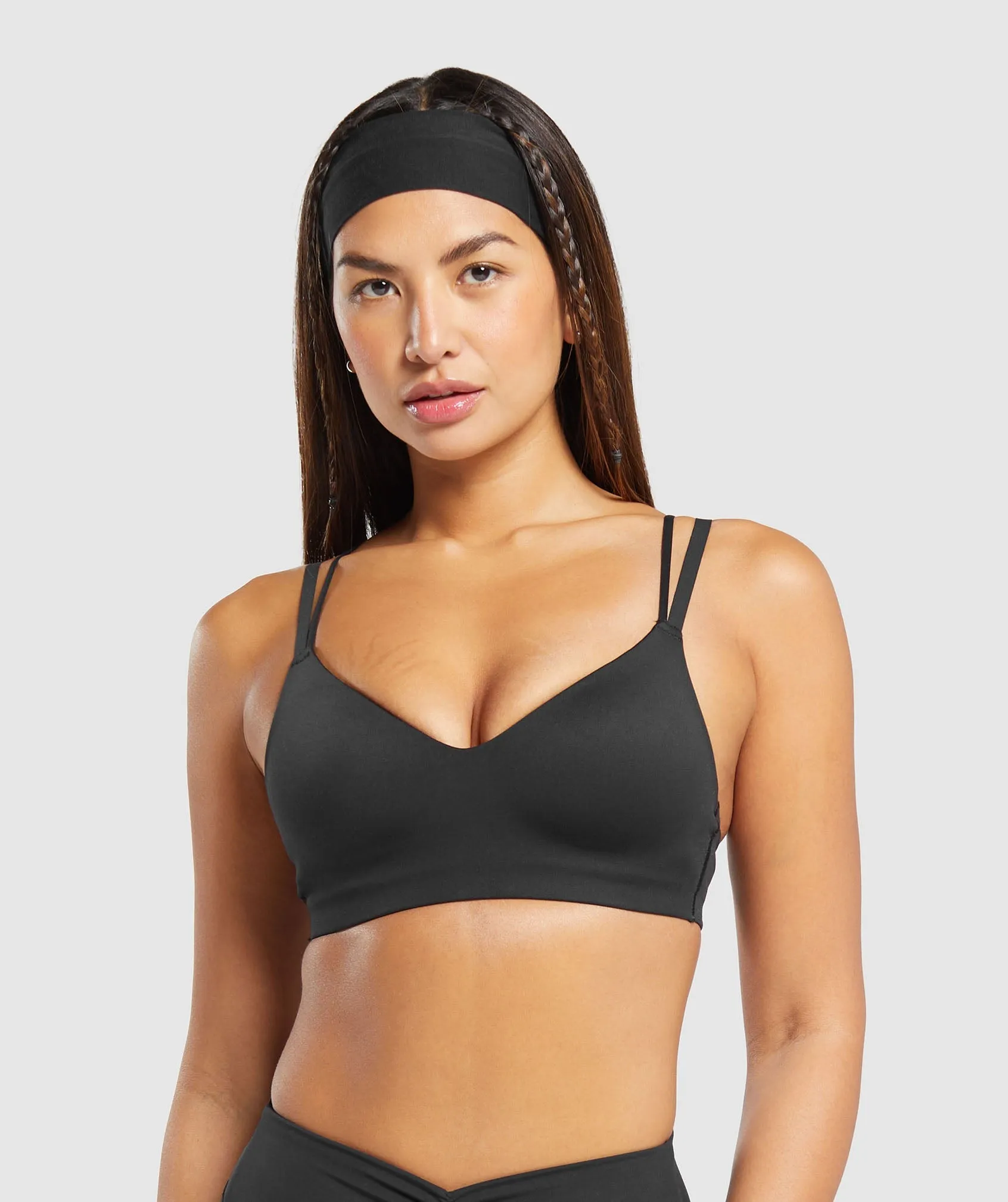 Gymshark Strappy Back Light Support Sports Bra - Black sold by Gymshark product image thumbnail 2