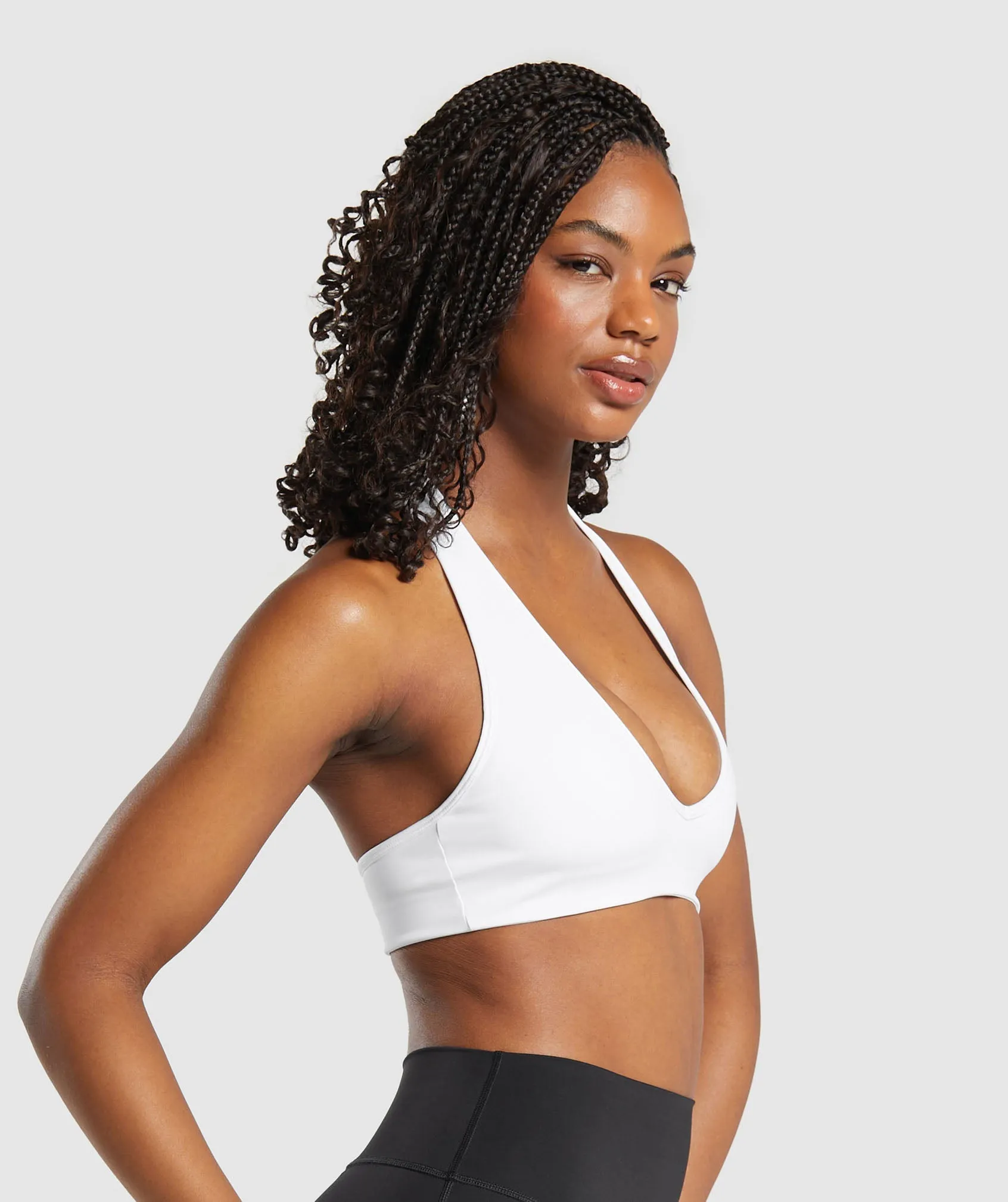 Gymshark Halterneck Sports Bra - White sold by Gymshark product image thumbnail 4