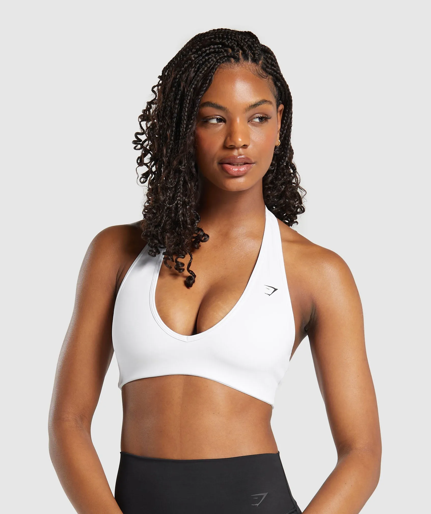 Gymshark Halterneck Sports Bra - White sold by Gymshark