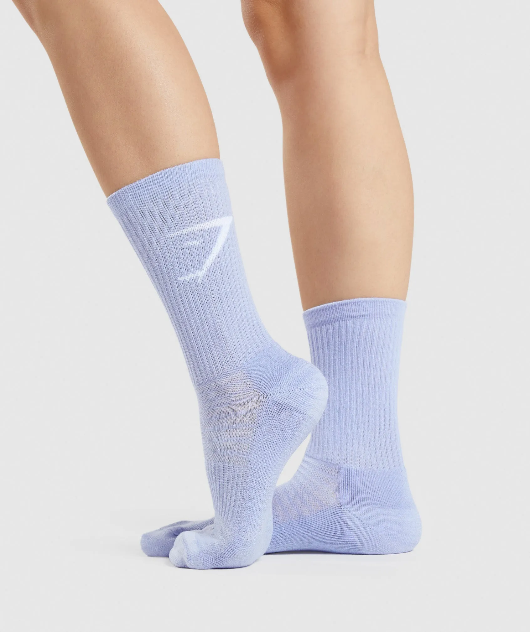 Gymshark Crew Socks 3pk - Faded Lilac/Lavender Blue/Cucumber Green sold by Gymshark product image thumbnail 3