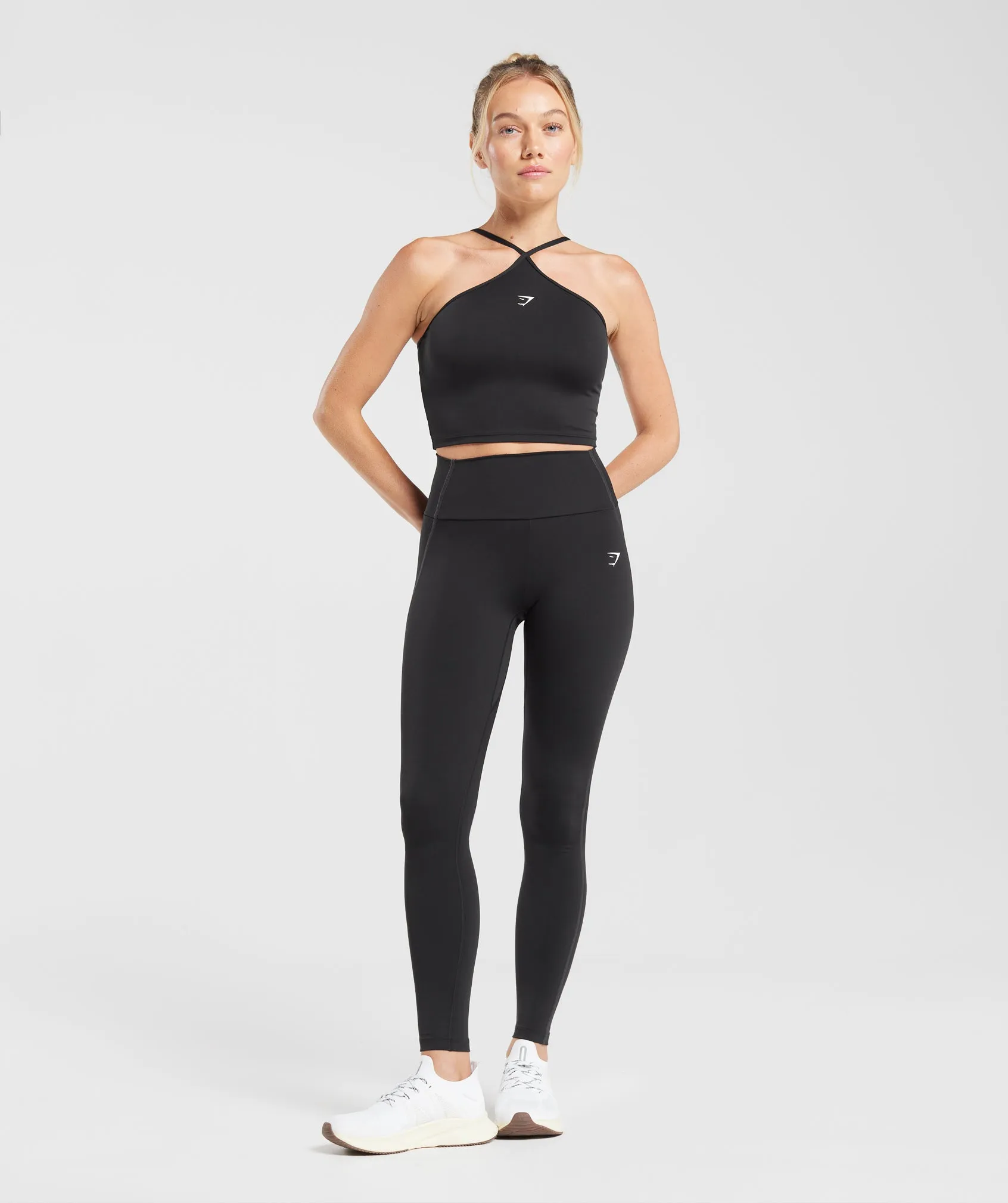 Gymshark Everyday Halter Neck Ribbon Tank - Black sold by Gymshark product image thumbnail 4