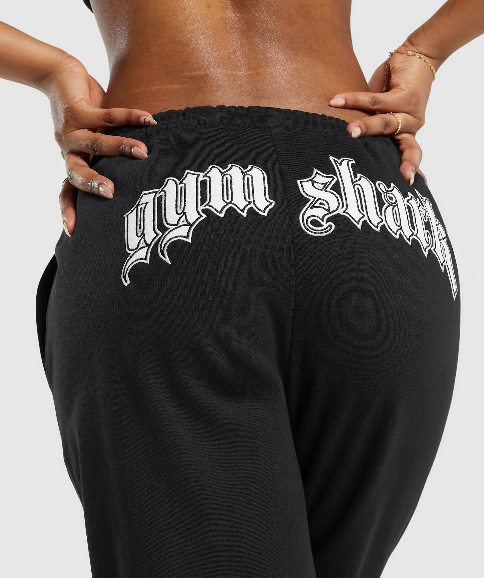 Gymshark Heavy Flex Graphic Joggers - Black sold by Gymshark