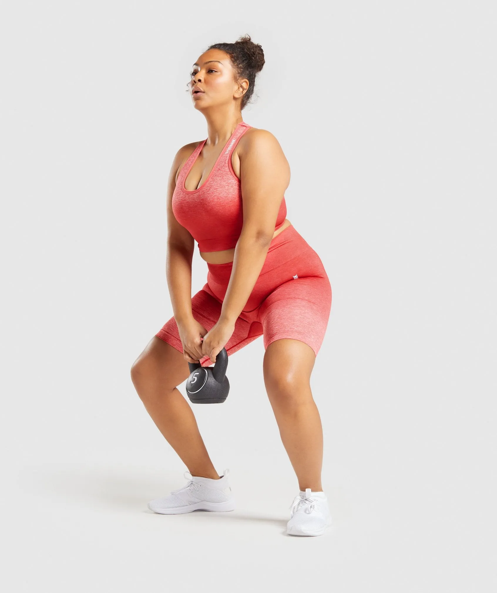 Gymshark Adapt Ombre Seamless Sports Bra - Red Marl/Red sold by Gymshark product image thumbnail 4