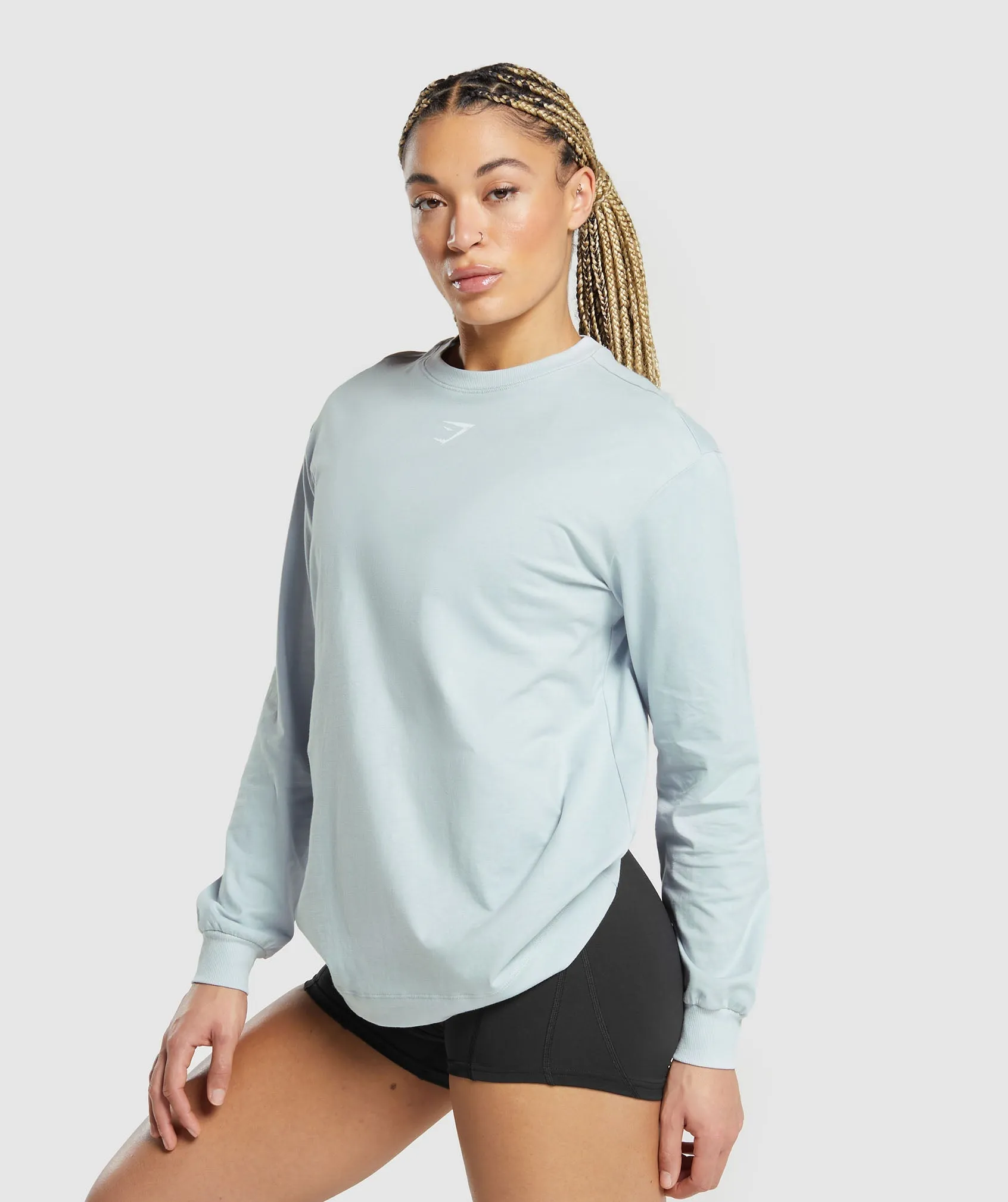 Gymshark Weightlifting Long Sleeve Top - Fresh Blue sold by Gymshark product image thumbnail 3