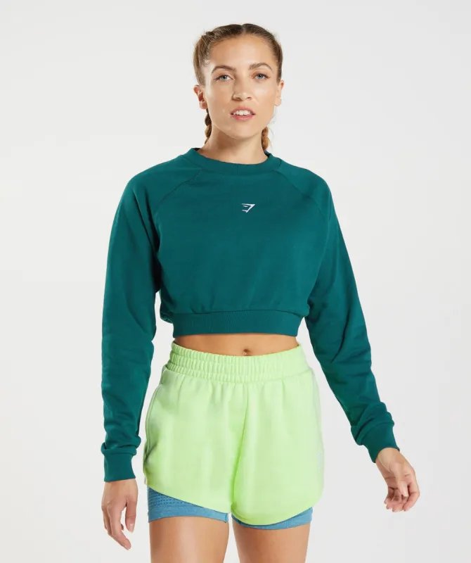 Gymshark Training Cropped Sweater - Winter Teal sold by Gymshark