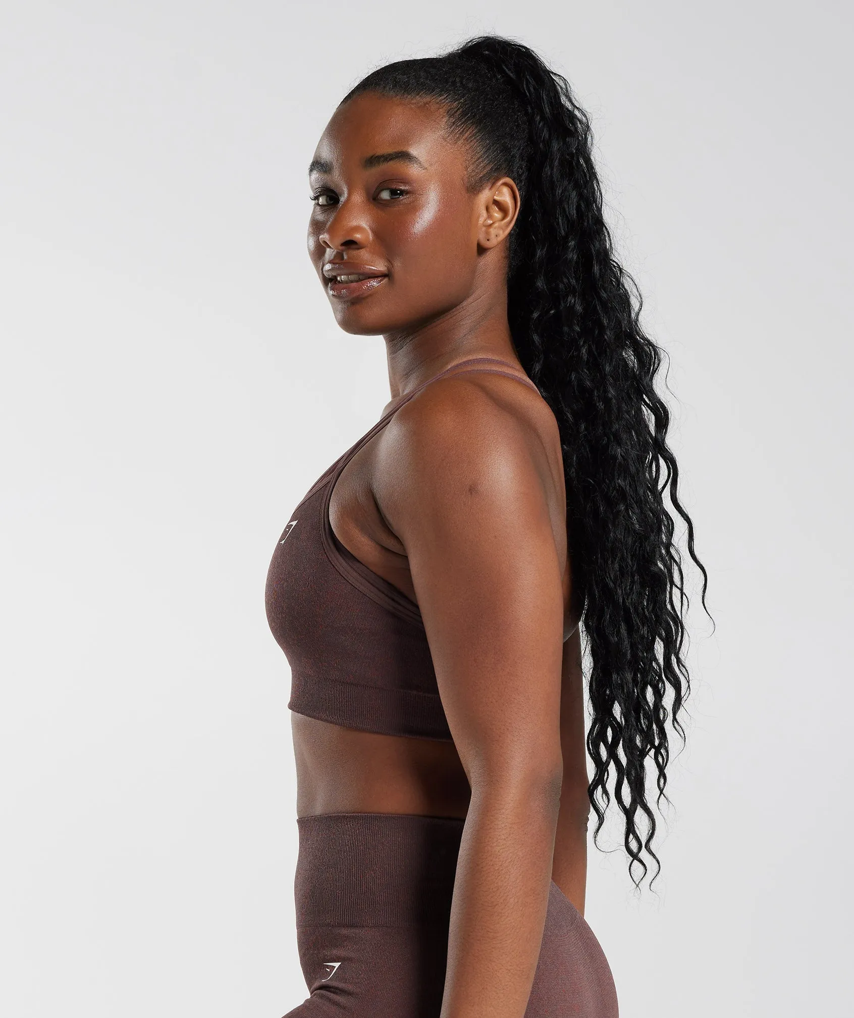 Gymshark Adapt Fleck Seamless Sports Bra - Chocolate Brown sold by Gymshark product image thumbnail 3